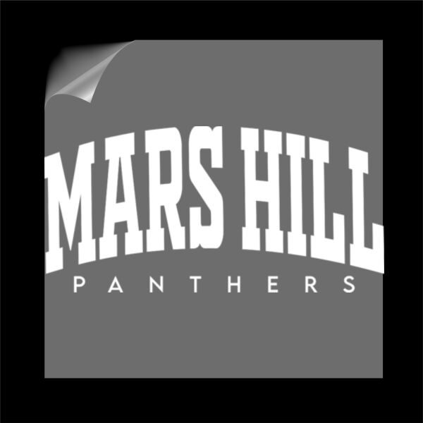Arched Mars Hill  - Small Logo UV DTF Sticker -  Label Size Thumbnail